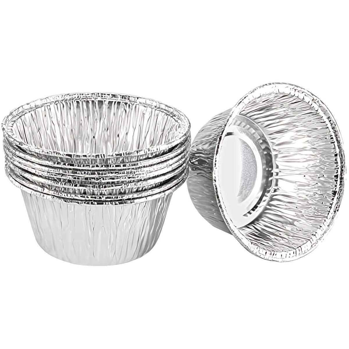 Round Ramekins Muffin Cups, Tin Foil Cupcake Pans, Disposable