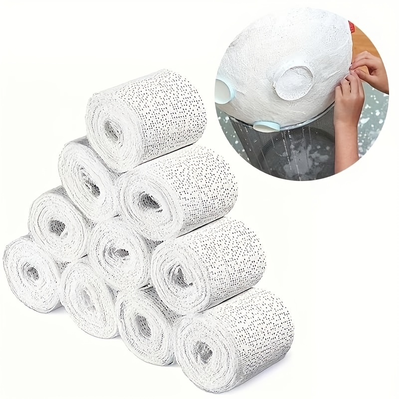 6pcs Three-dimensional Plaster Cloth Rolls White Gauze Strip Wrap Bandages  Rolls for Craft