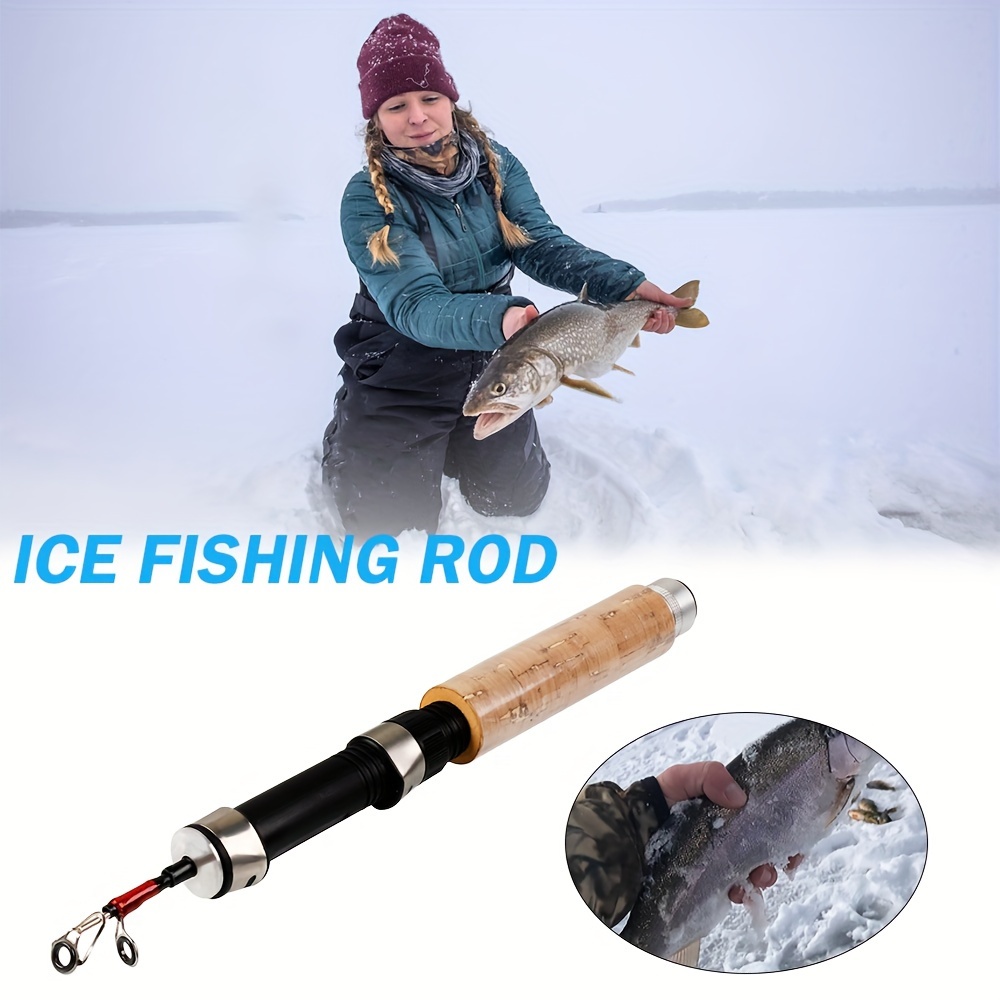 Fishing Reel and Rod,Winter Ice Fishing Telescopic Rod Fishing