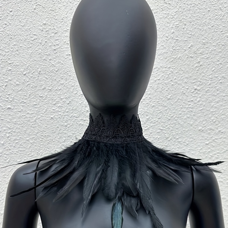 Faux Feather Neck Scarf Halloween Cosplay Costume Accessory