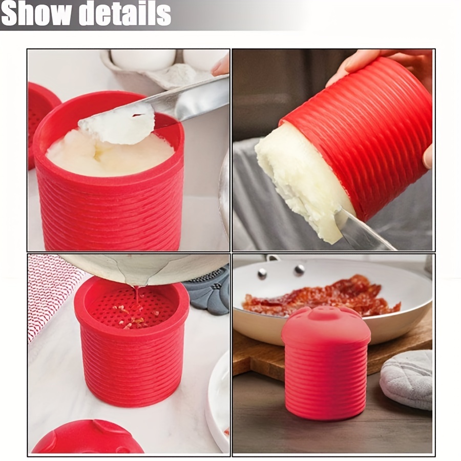 1pc Pig Shaped Grease Storage Container, Silicone Bacon Grease