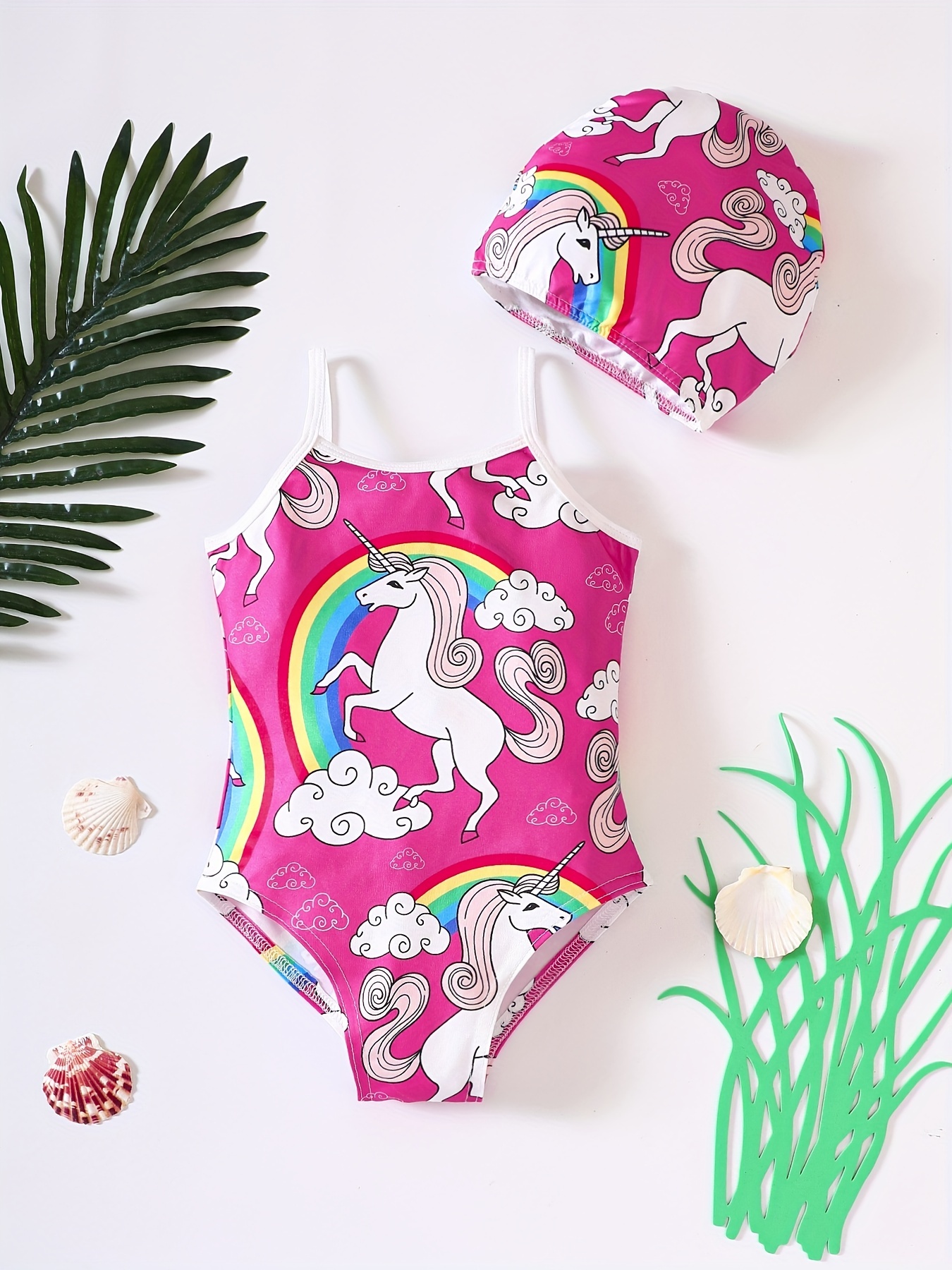 2 Pcs Swim Caps for Kids Infant Hat Children's Swimming Unisex Girls Hats  Childs Shower Unicorn Boy