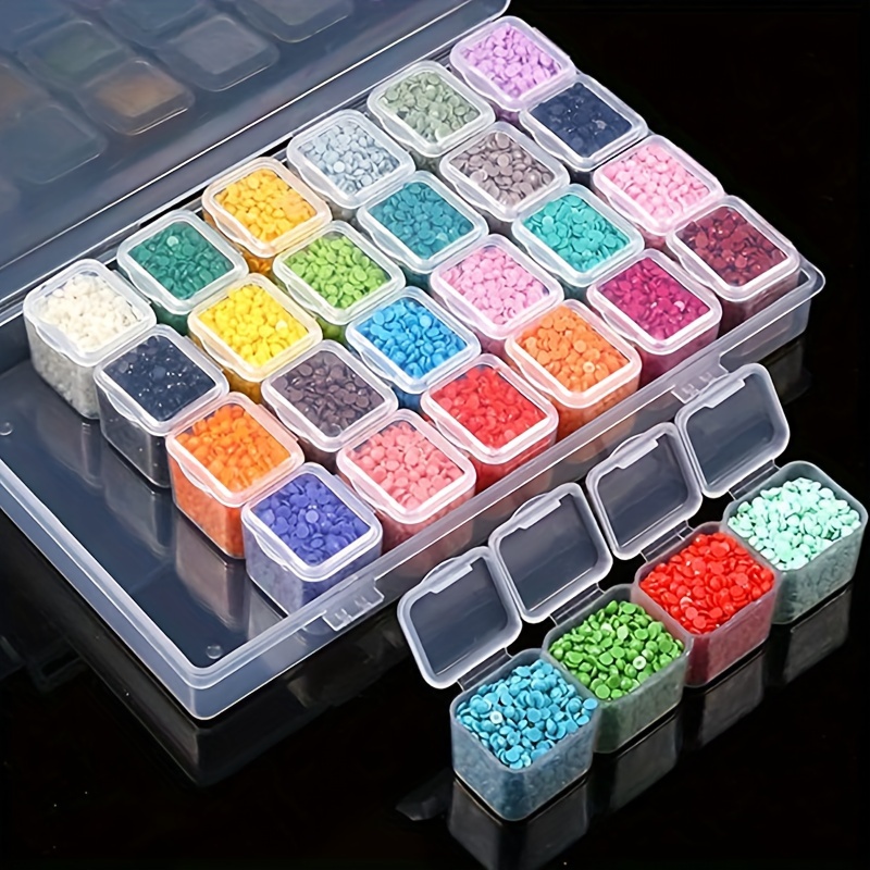Clear Plastic Organizer Box Diamond Painting Bead Storage - Temu