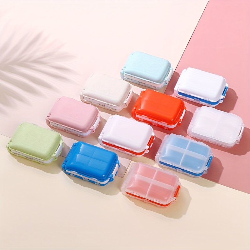 1pc Portable Moisture-proof 8-compartment Pill Box, Weekly