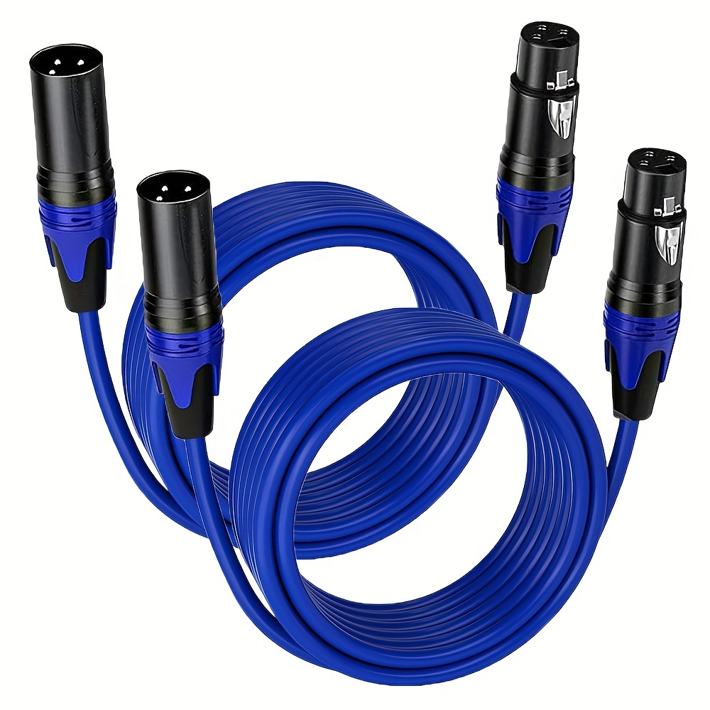 Xlr Microphone Cable Balanced Male Female 3 Pin Mic Cord - Temu