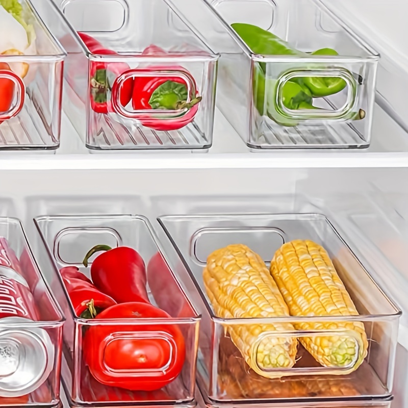 Multi-grid Plastic Clear Food Drawer Storage Basket For Fridge,  Fresh-keeping Fruits Stackable Storage Basket For Vegetable, Stationery,  Cosmetic, Household Storage Organizer For Refrigerator, Bathroom, Bedroom,  Desktop, Vanity, Home, Dorm - Temu