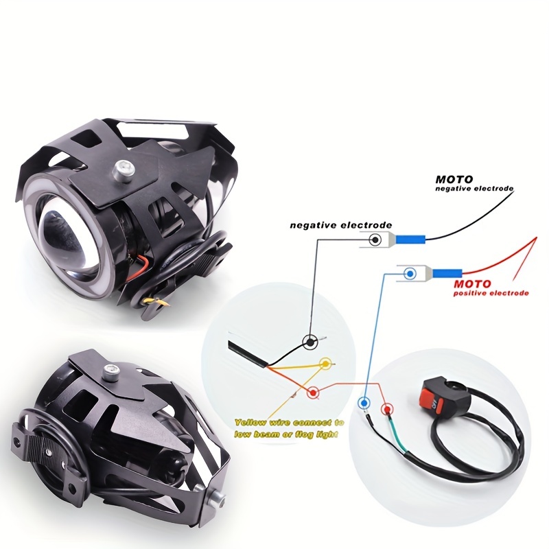 U7 Motorcycle Headlight led Motor Fog Lights waterproof - Temu