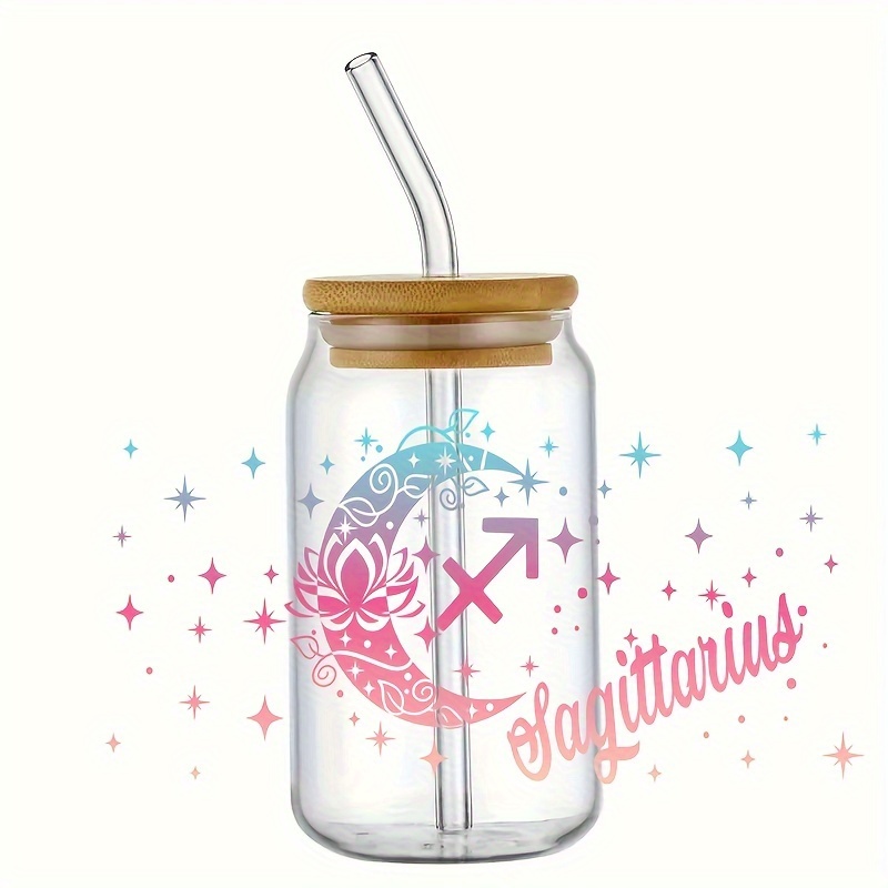 Uv Dtf Cup Wrap Zodiac Sign Transfer Stickers For Glass Cups - Temu