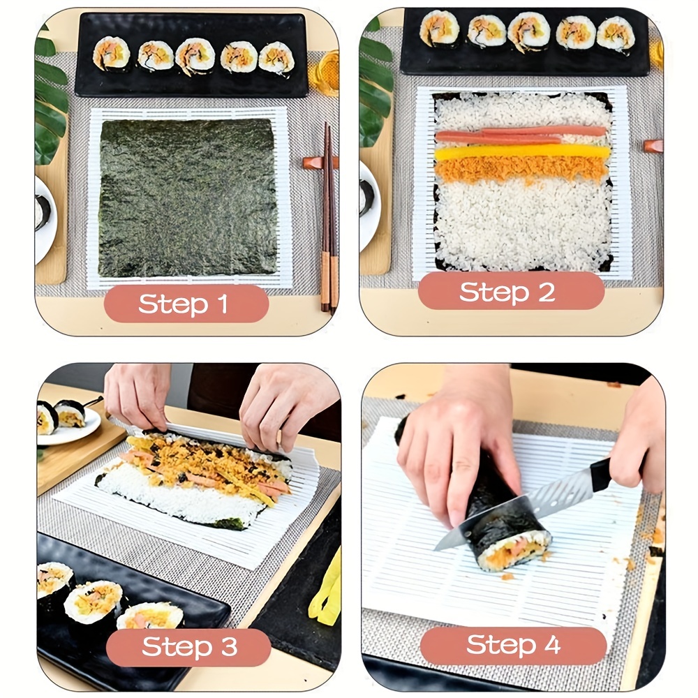 1pc Sushi Rolling Mat Square Sushi Maker Plastic Sushi Roller Mat Creative Sushi  Roller Mat Diy Sushi Maker Multifunctional Cooking Tool Kitchen Supplies  Kitchen Tools - Home & Kitchen - Temu