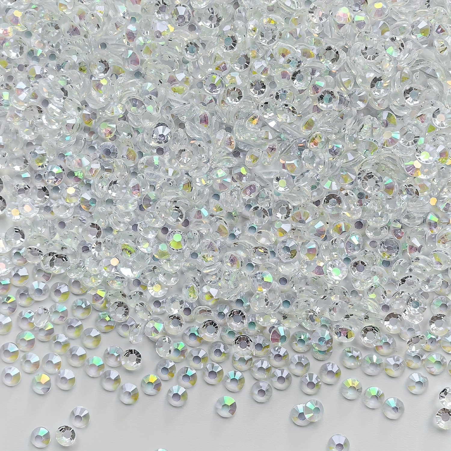 450 pcs 2mm - 6mm Resin Clear Crystal Round Rhinestones  Flatback Mix Size ~ M1-23 [by Zealer]