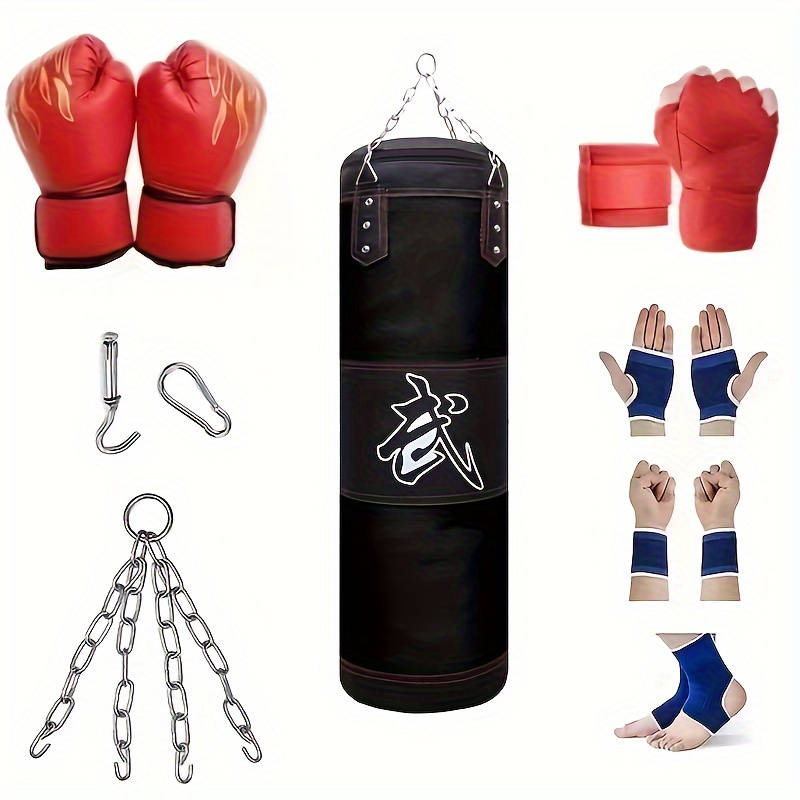 Saco de boxeo para entrenamiento de boxeo - Bolsa de boxeo de 70 pulgadas  con guantes de boxeo, bolsa pesada con soporte para adultos y adolescentes