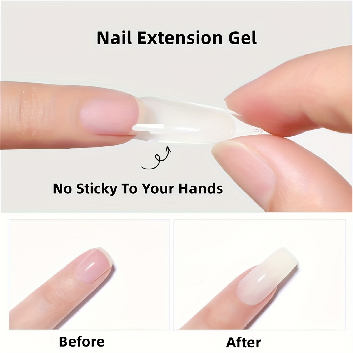 Non Stick Hand Nail Extension Poly Gel For Nail Art Design - Temu
