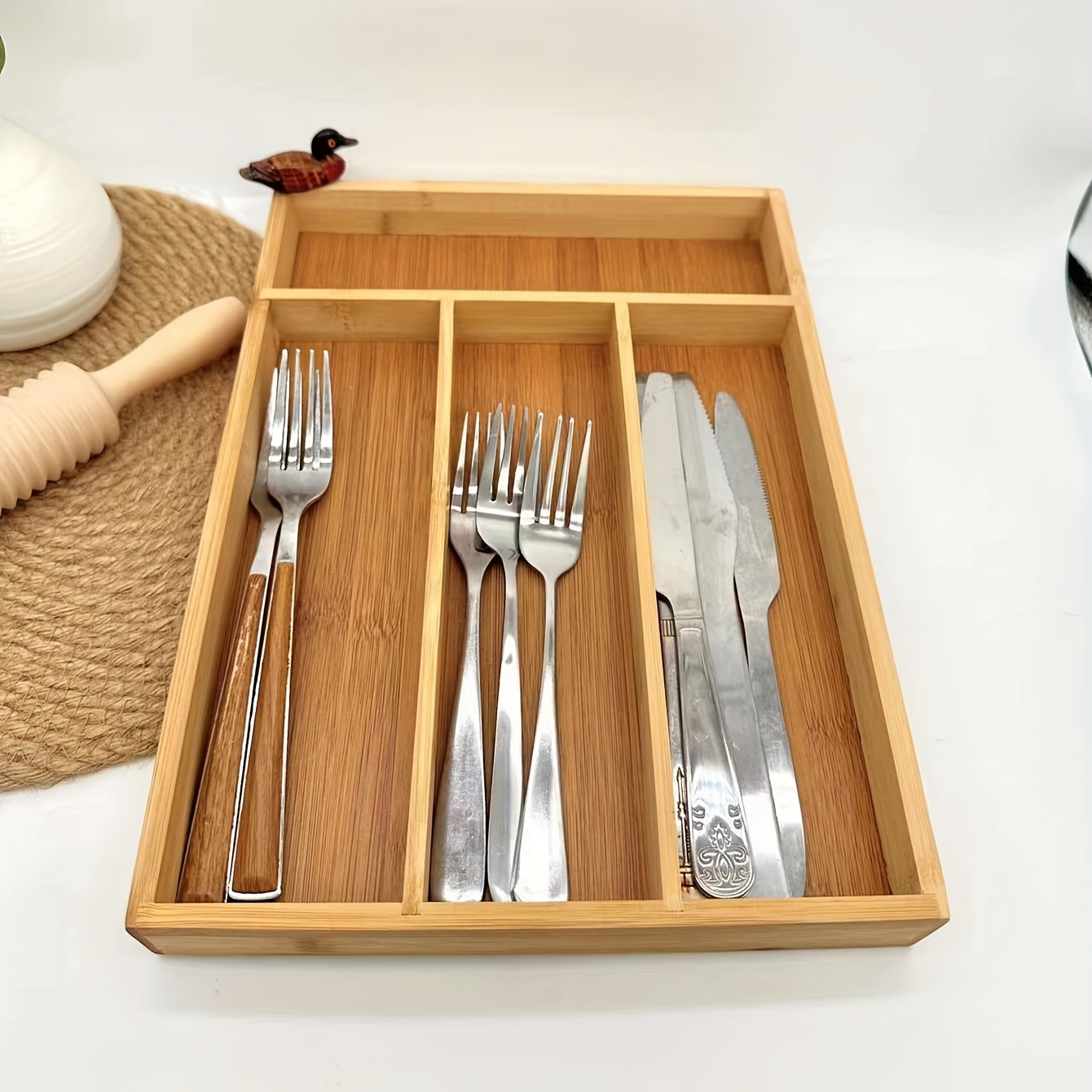 Acheter Tiroir organisateur plateau cuillère couteau fourchette couverts  séparation boîte de rangement accessoires de cuisine