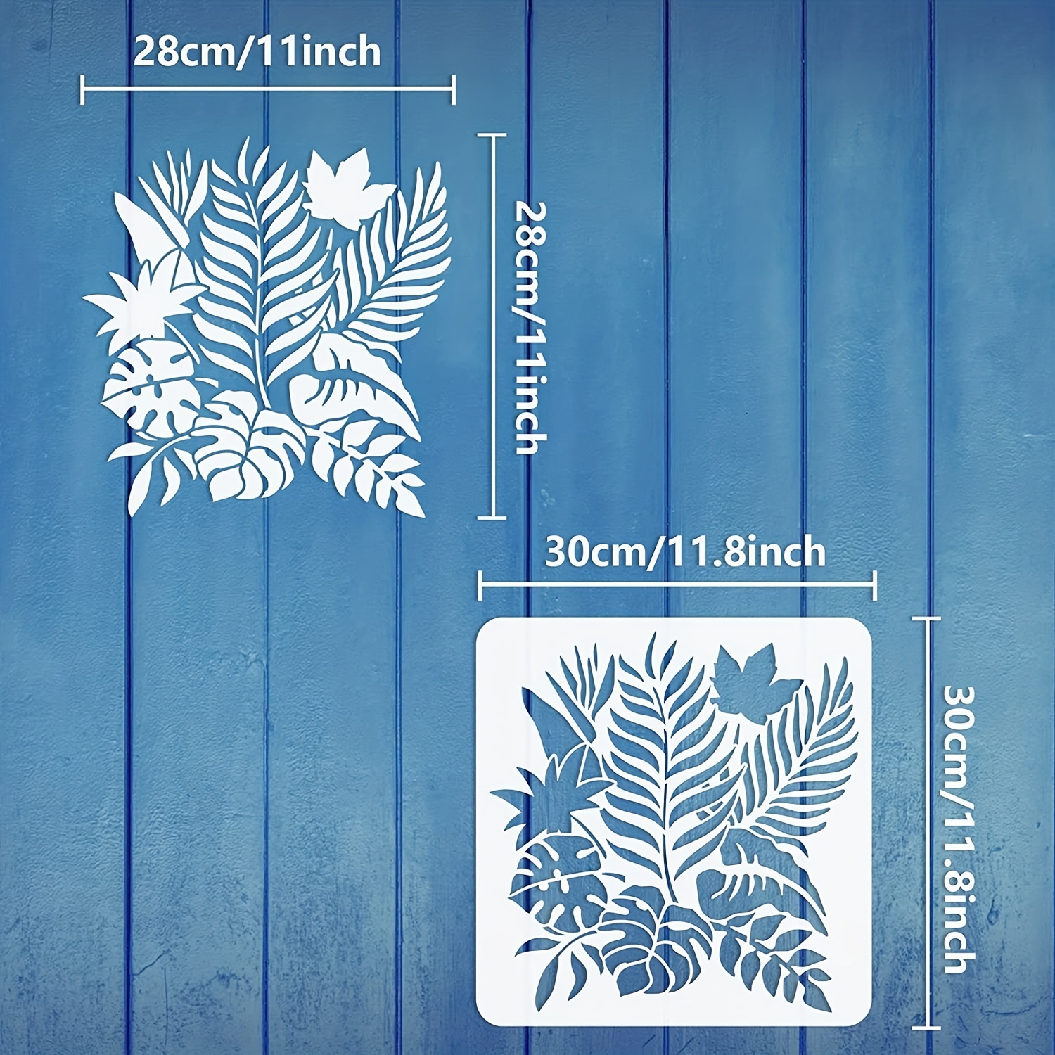 Tropical Leaves Stencil