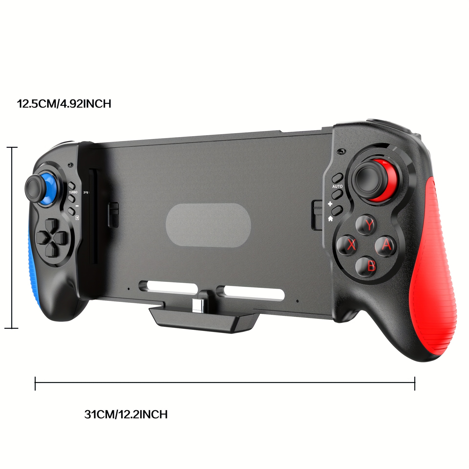  Wireless Switch Controller for Nintendo Switch/Lite/OLED  Controller, Switch Controller with a Mouse Touch Feeling on Back Buttons,  Extra Switch Pro Controller with Wake-up,Programmable, Turbo Function  (Red+Blue) : Video Games