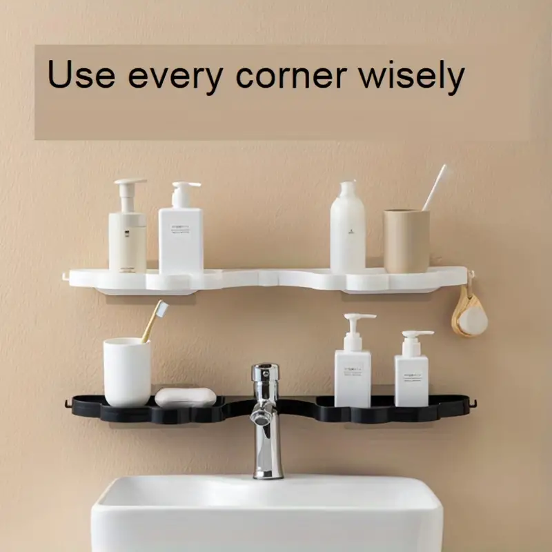Corner Shower Caddy, Wall-mounted Storage Rack, Angel Wings Bathroom Shelf,  Bathroom Wall Rotating Storage Rack, Punch Free Sorting Rack - Temu