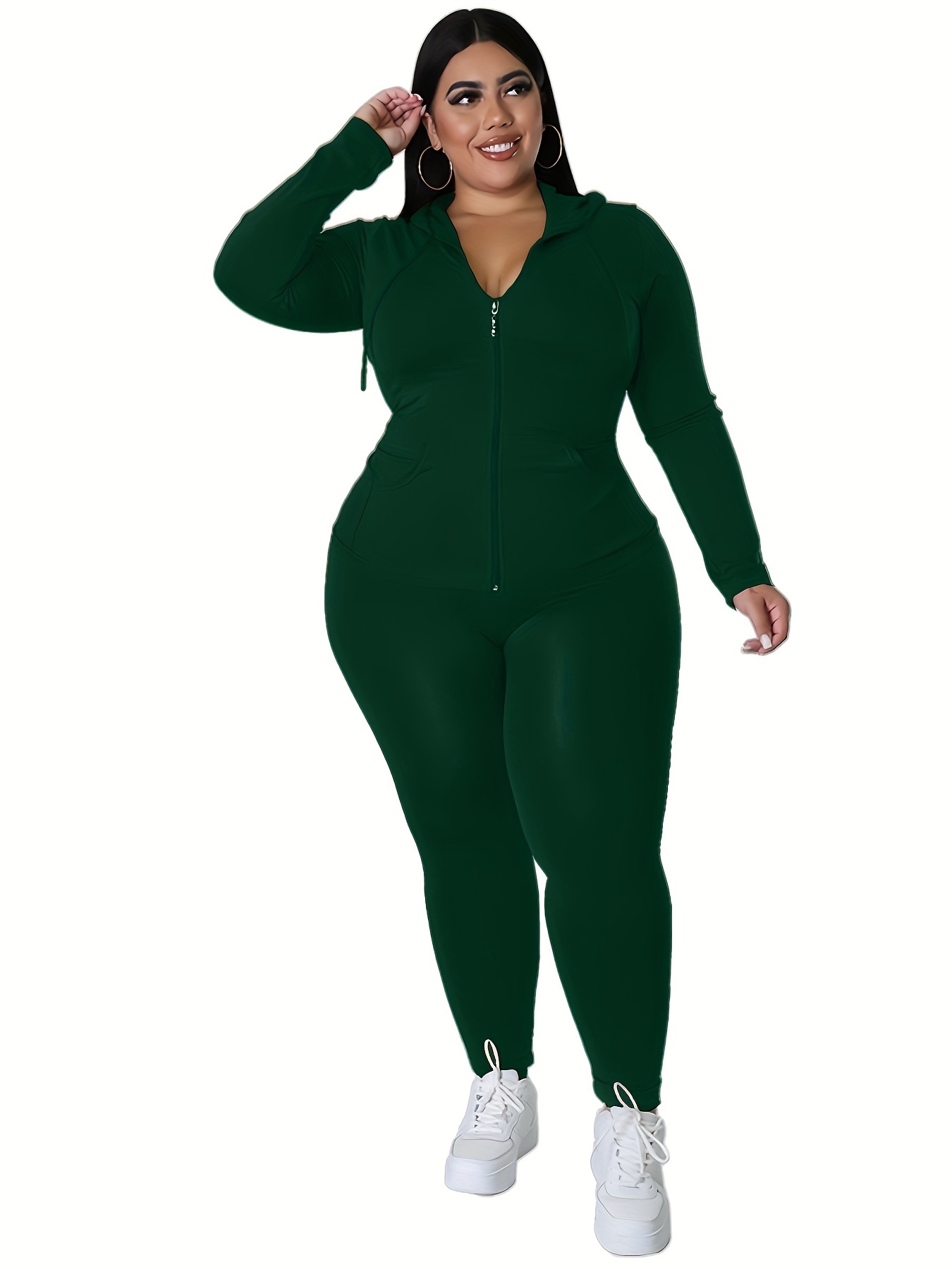 Women Velour Tracksuit Plus Size | LEEHANTON Coral / 3XL