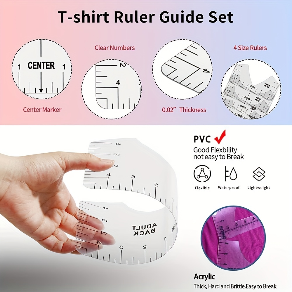 Tshirt Ruler Guide for Vinyl Alignment and Center Nepal