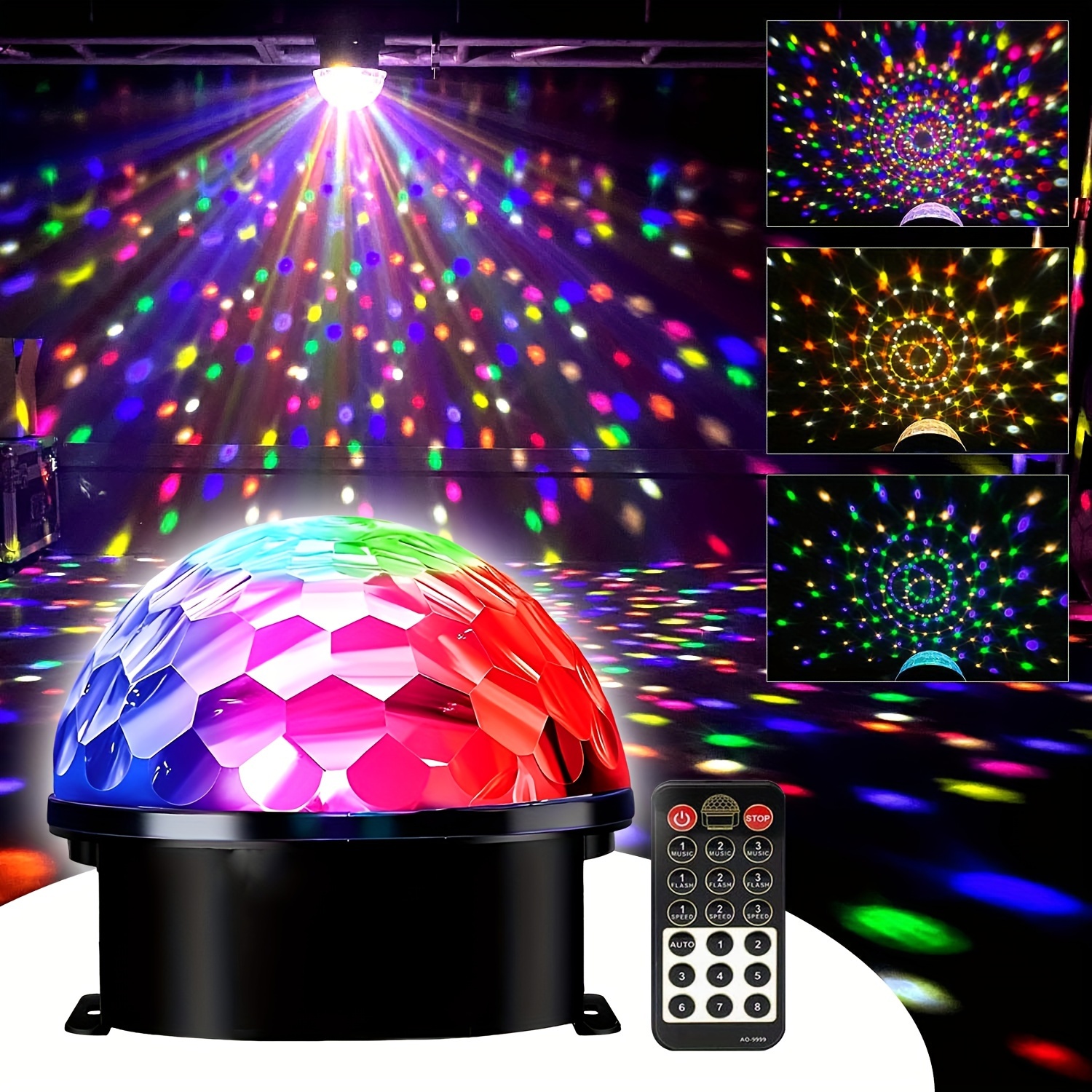 Lumière Boule Magique Rotative Lumière D'ambiance LED pour Soirée Disco  Lampe Disco Rotative À 360