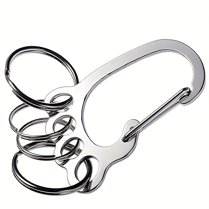 

1 Set Locker Keyrack Locker And 4 Keyrings Keychain Carabiner Clip, 1pack Stainless Steel Quick Release Keyring Set For Men Women Hold Keys Separately And Securely, Ideal Choice For Gifts