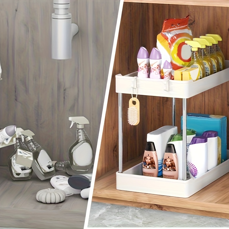 2 Tiers Bathroom Cosmetic Storage Shelf Makeup Organizer Vanity Tray  Cosmetic Organizer Holder For Dorm Living Room Bedroom - Storage Shelves &  Racks - AliExpress