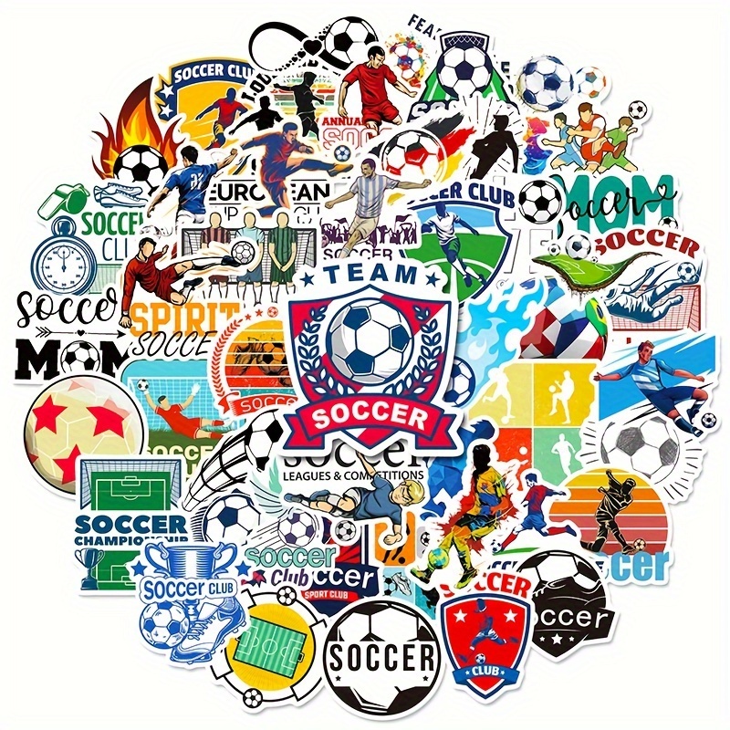 Soccer Stickers For Scrapbook, Motivational Vinyl Waterproof Stickers For Water  Bottles, Luggage, Teaching Incentives, Soccer Team Gifts For Teens And  Adults - Temu