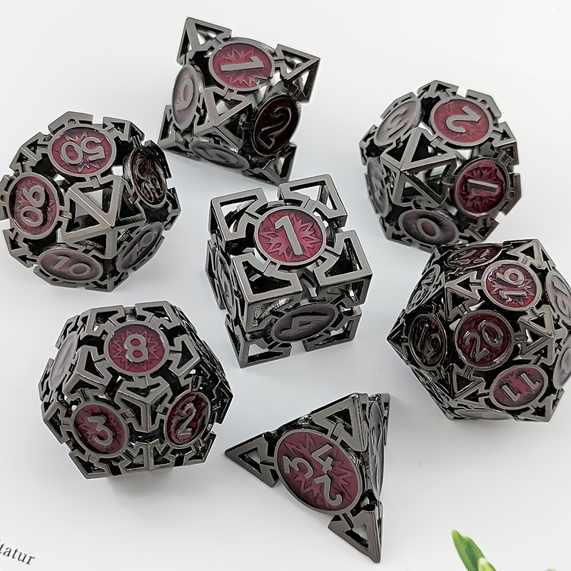 Dnd Dice Hollow D d Metal Dice Dungeons Dragons Dice Set - Temu