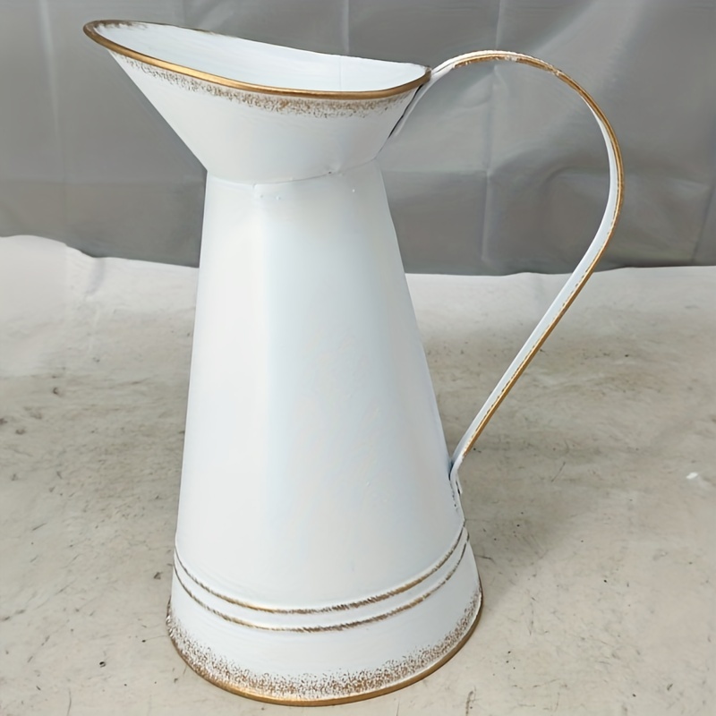 Pitcher Vase Rustic Metal Flower Vase Vintage Milk Jug Mini - Temu