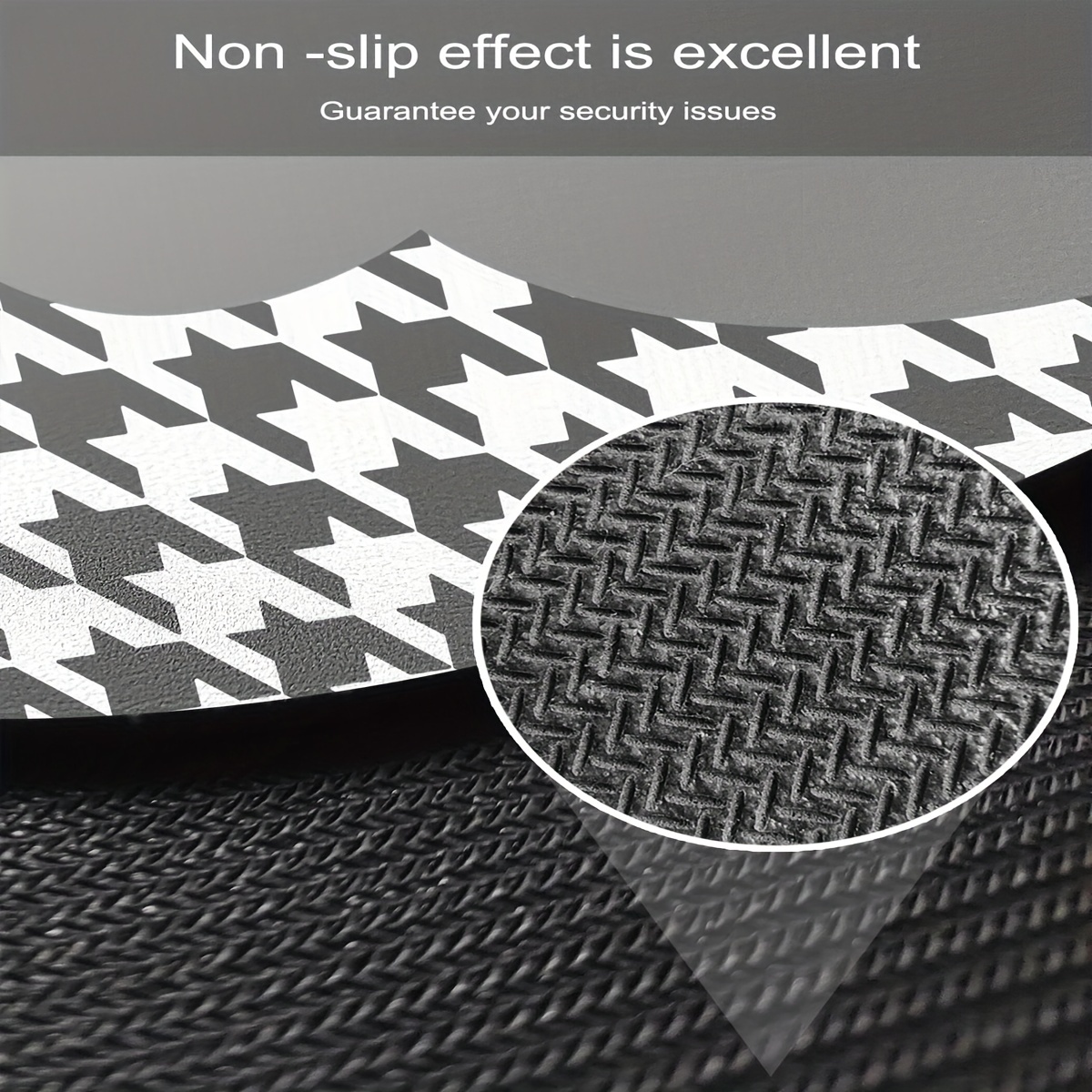 Home Decor Anti-slip Carpet Mat Black White Checkered Pattern Silicone  Floor Mat Modern Bedroom Carpet Diatom Mud Material