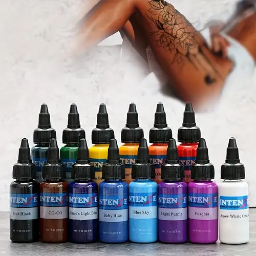 14 Color Tattoo Ink Set Tattoo Pigment Set Tattoo Supplies - Temu