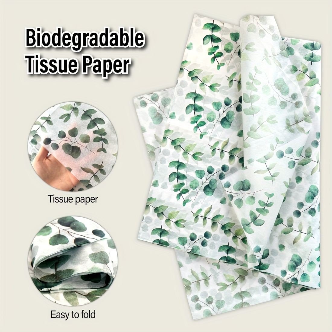 Eucalyptus Greeneries Patterned Tissue Paper, Boho Christmas Holiday Gift  Wrapping Paper, Greeneries Wrapping Paper for Boho Bridal Shower 