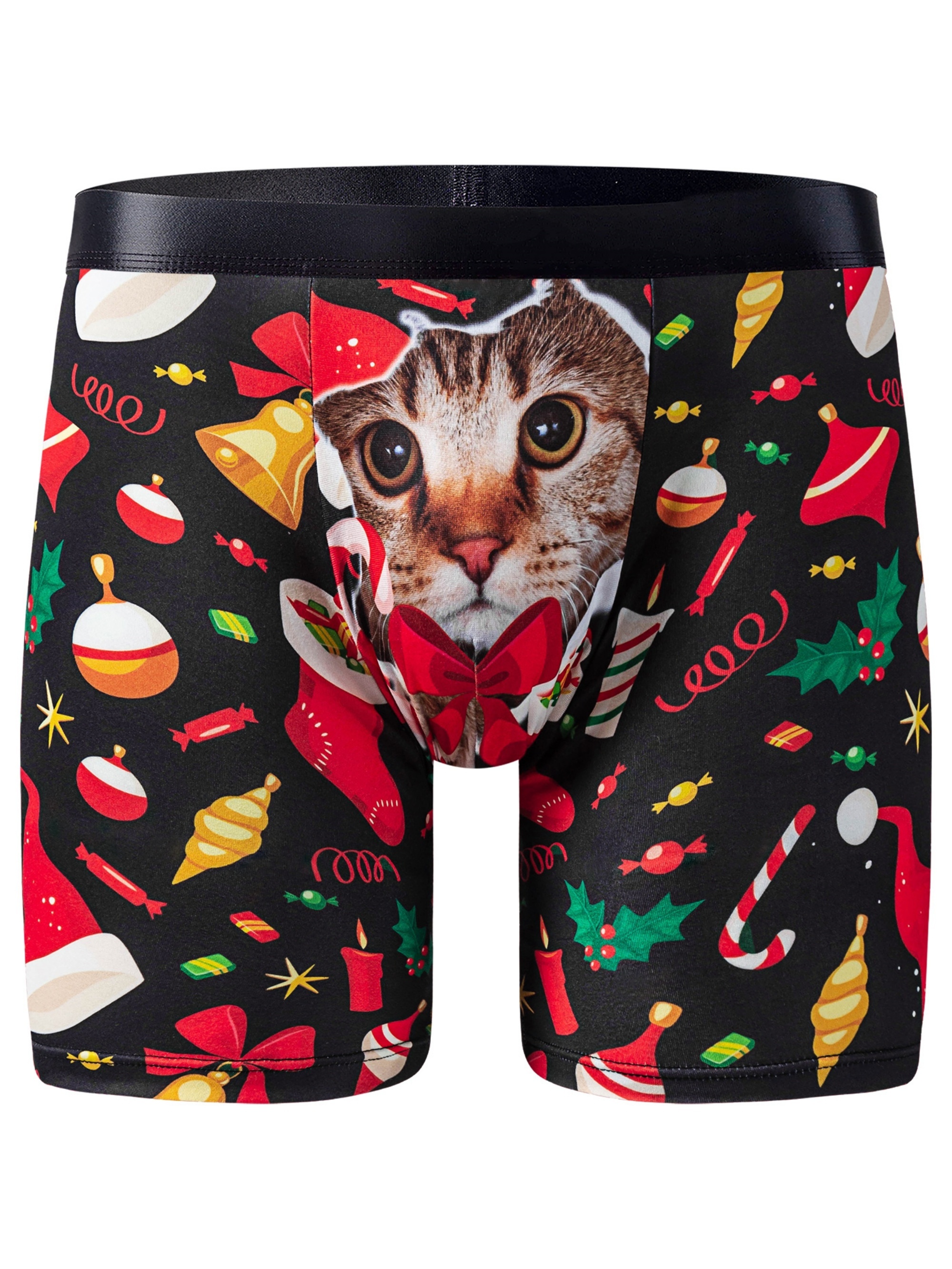 Man Funny Cat Boxer Briefs Shorts Panties Polyester Underwear Cute