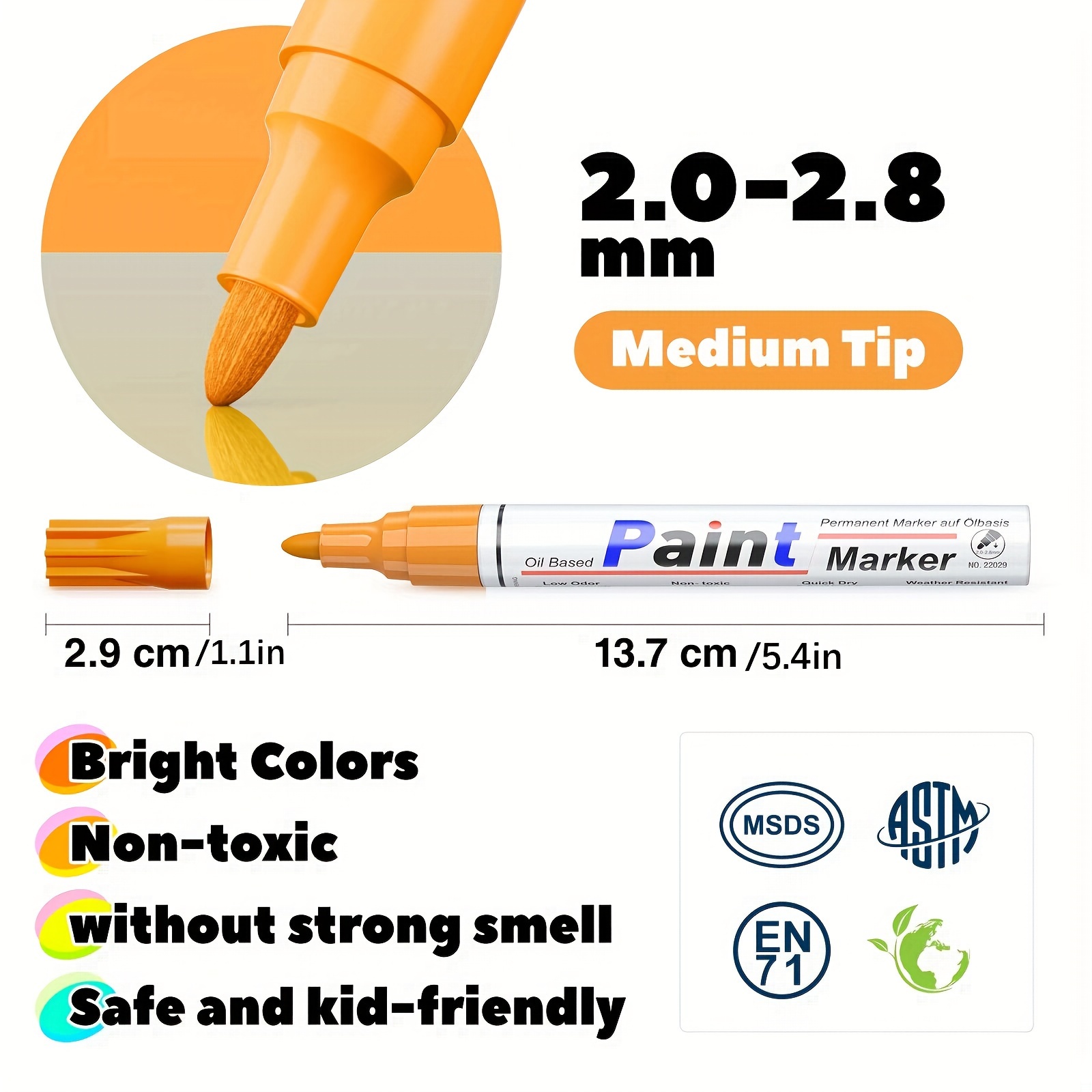 8 Colors Paint Pens Paint Markers Permanent Oil Based Paint - Temu