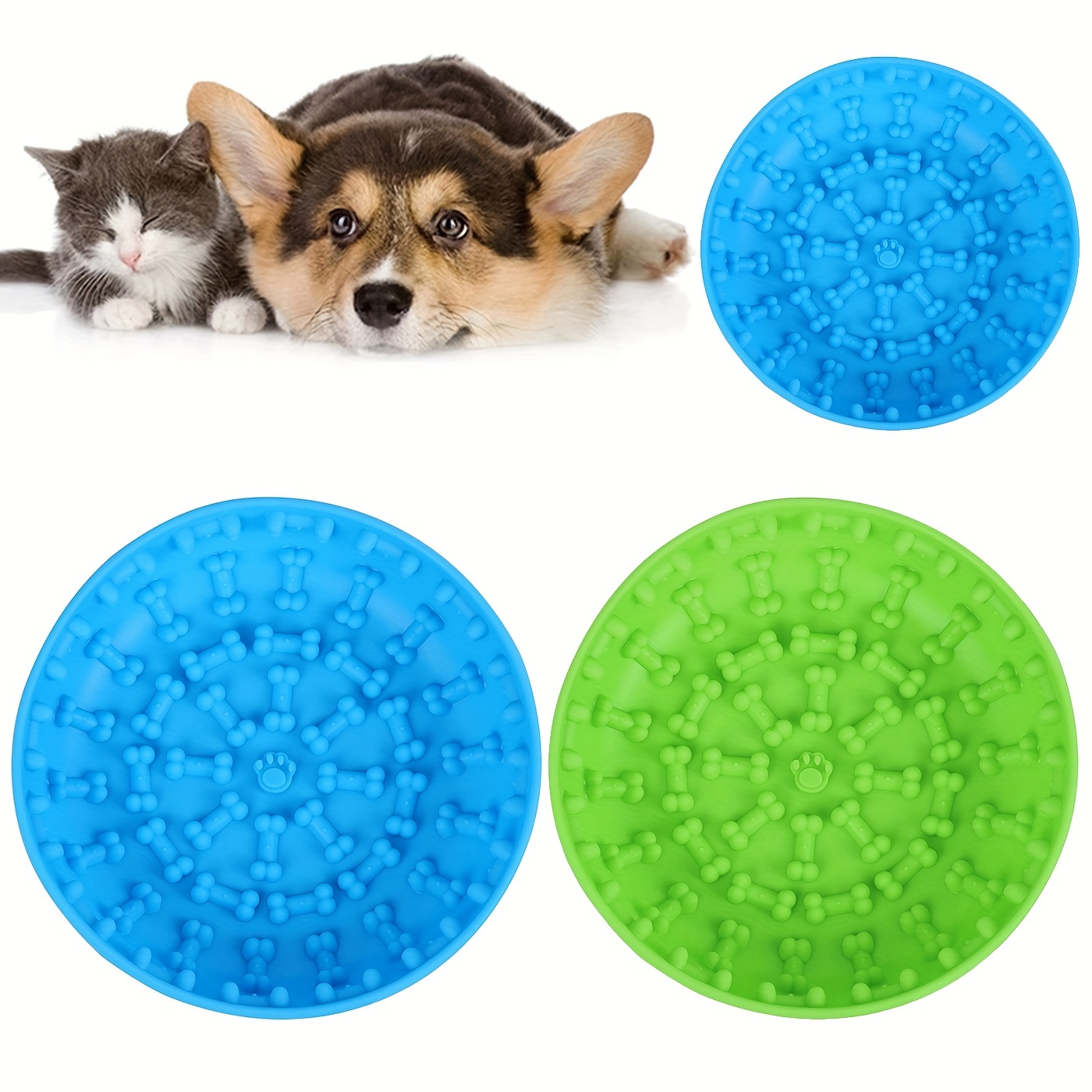 Anxiety relieving Slow Feeder Pet Bowl For Dogs And Cats - Temu