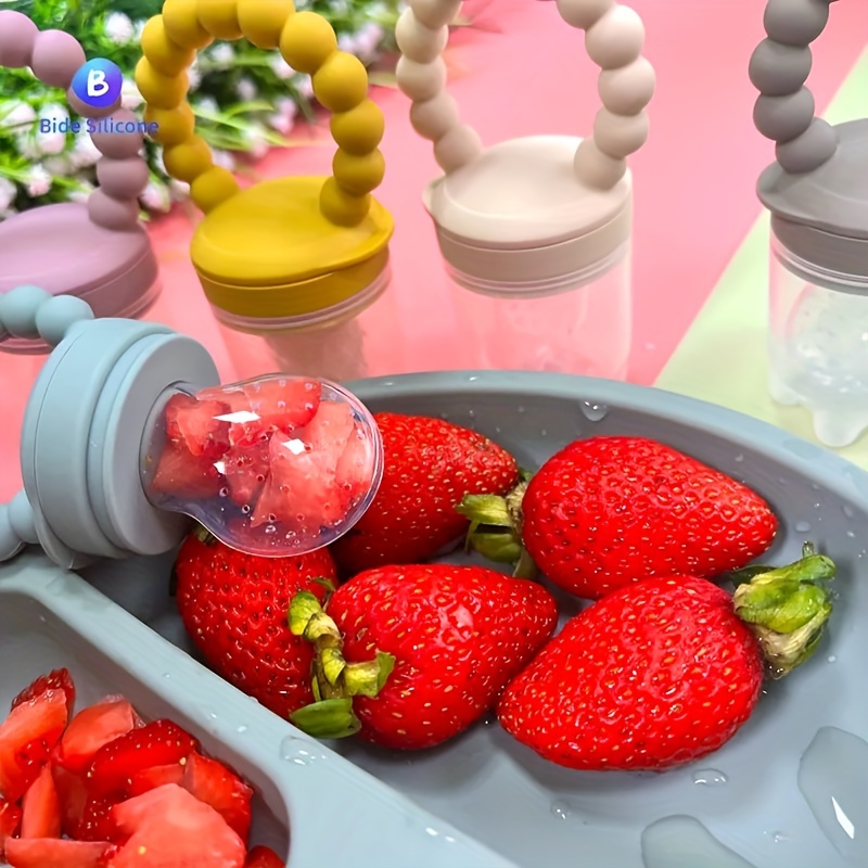 Silicone Baby Food Feeders Baby Fresh Fruit Feeder Pacifiers - Temu