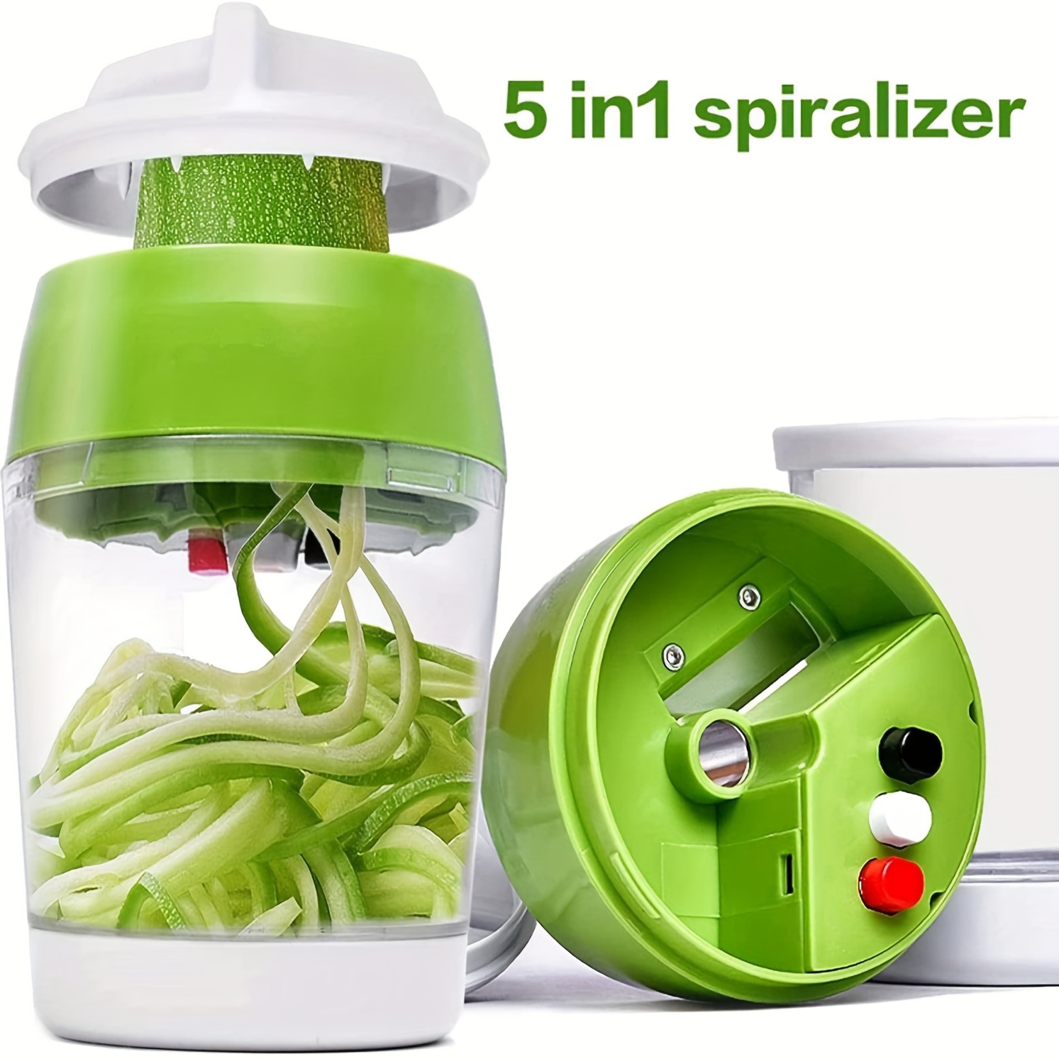 4in1 Vegetable Chopper, Spiralizer Vegetable Slicer, Onion Chopper