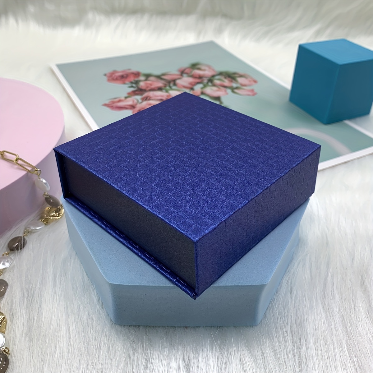1pc, Flip Packaging Box Paper Box Necklace Packaging Box Simple Jewelry Set  Box, Small Business Supplies, Cheapest Items Available, Sale, Packaging Bo