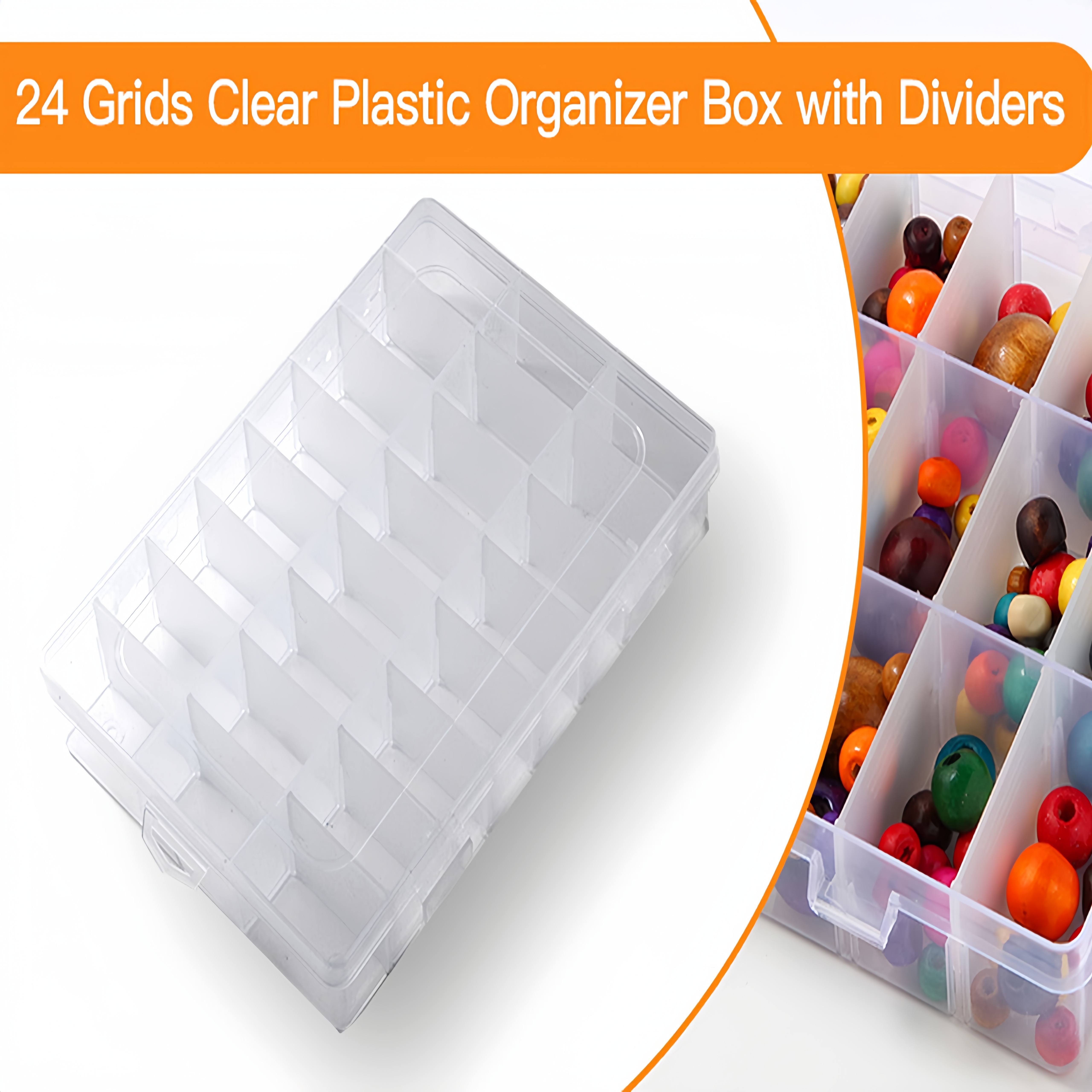 Clear Plastic Organizer Box Dividers Storage Containers - Temu