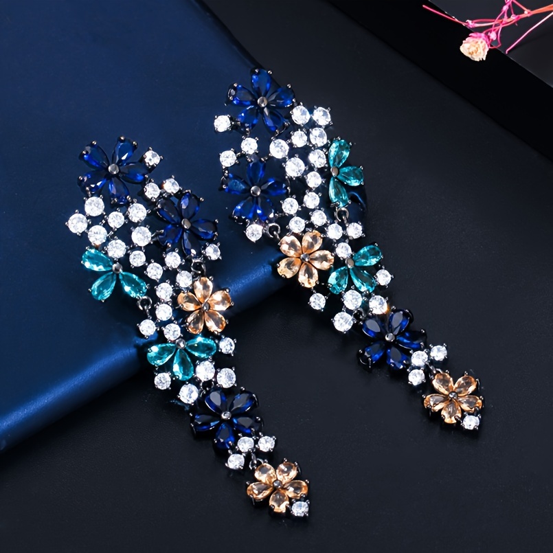 Sparkling Zirconia Dangle Earrings for Daily Wear