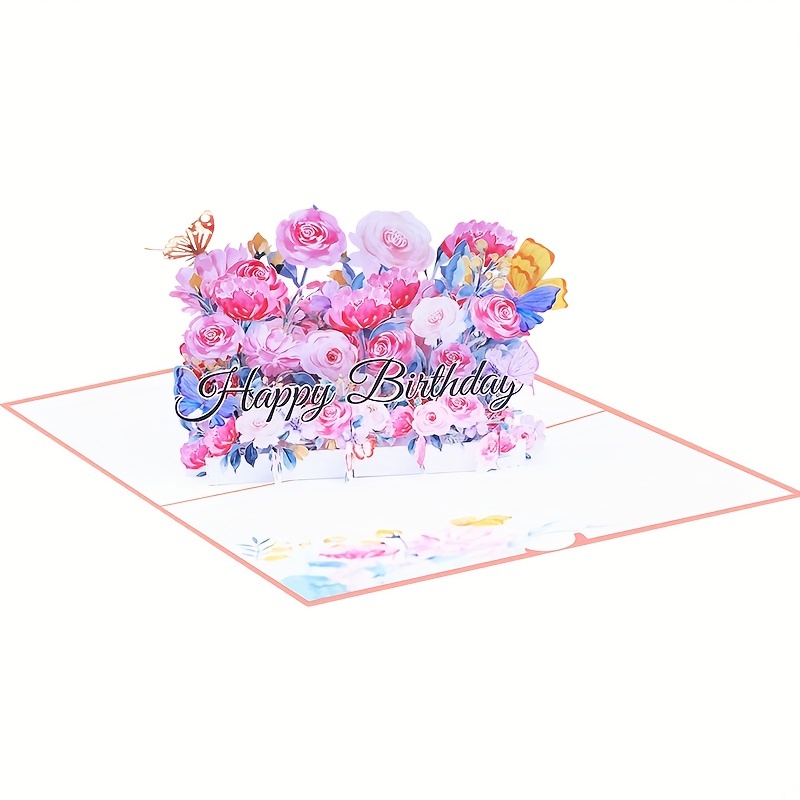 Anniversaire Carte 3D Cartes Anniversaire Cadeaux Fleurs Carte