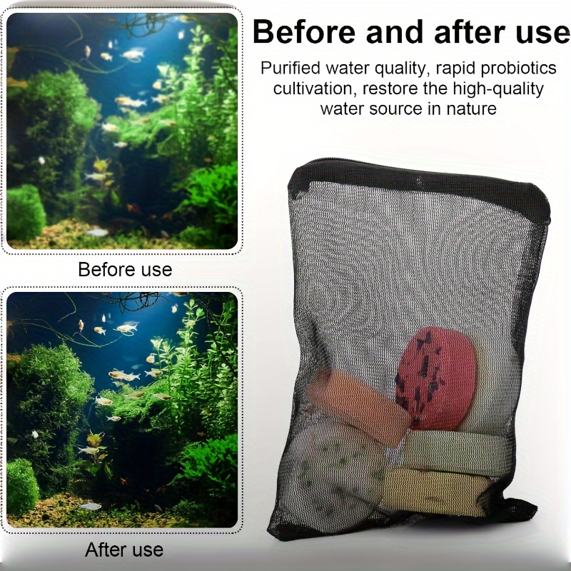Aquarium Filter Bags Aquarium Filter Media Bags Zipper Fish - Temu