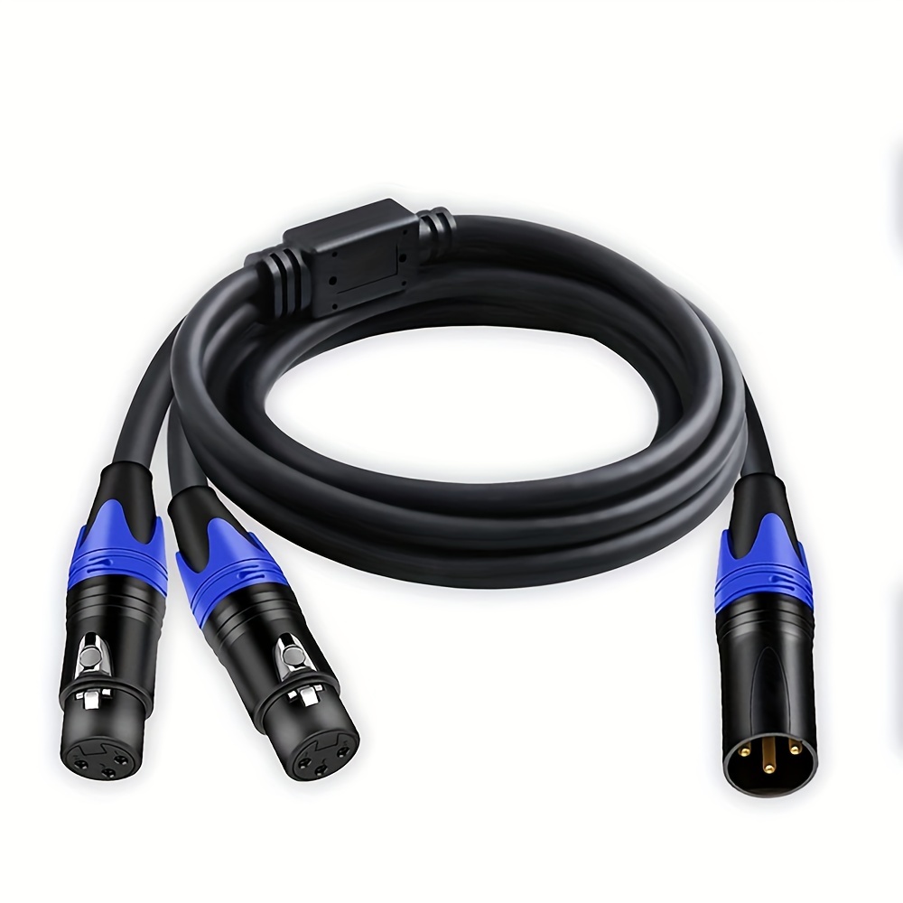 2 In 1 Xlr Splitter Cable Xlr Male to Dual Xlr Female Y-splitter 3pin  Balanced Microphone Cable