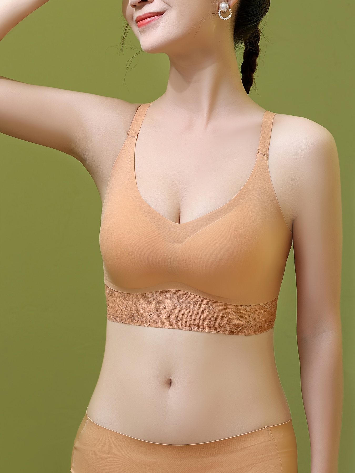 Ladies imported Removable Paded Front Neck Design Net Bra