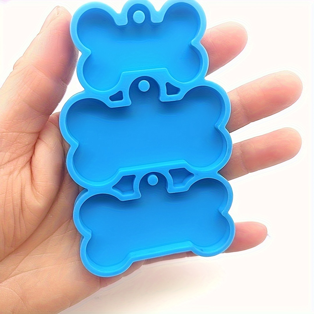 7PCS Dog Bone Tag Resin Mold, Dog Cat Tags Pendant Silicone Mold, Keychain Tag  Mold for Resin, Round Resin Tag Molds, DIY Crafts Making 