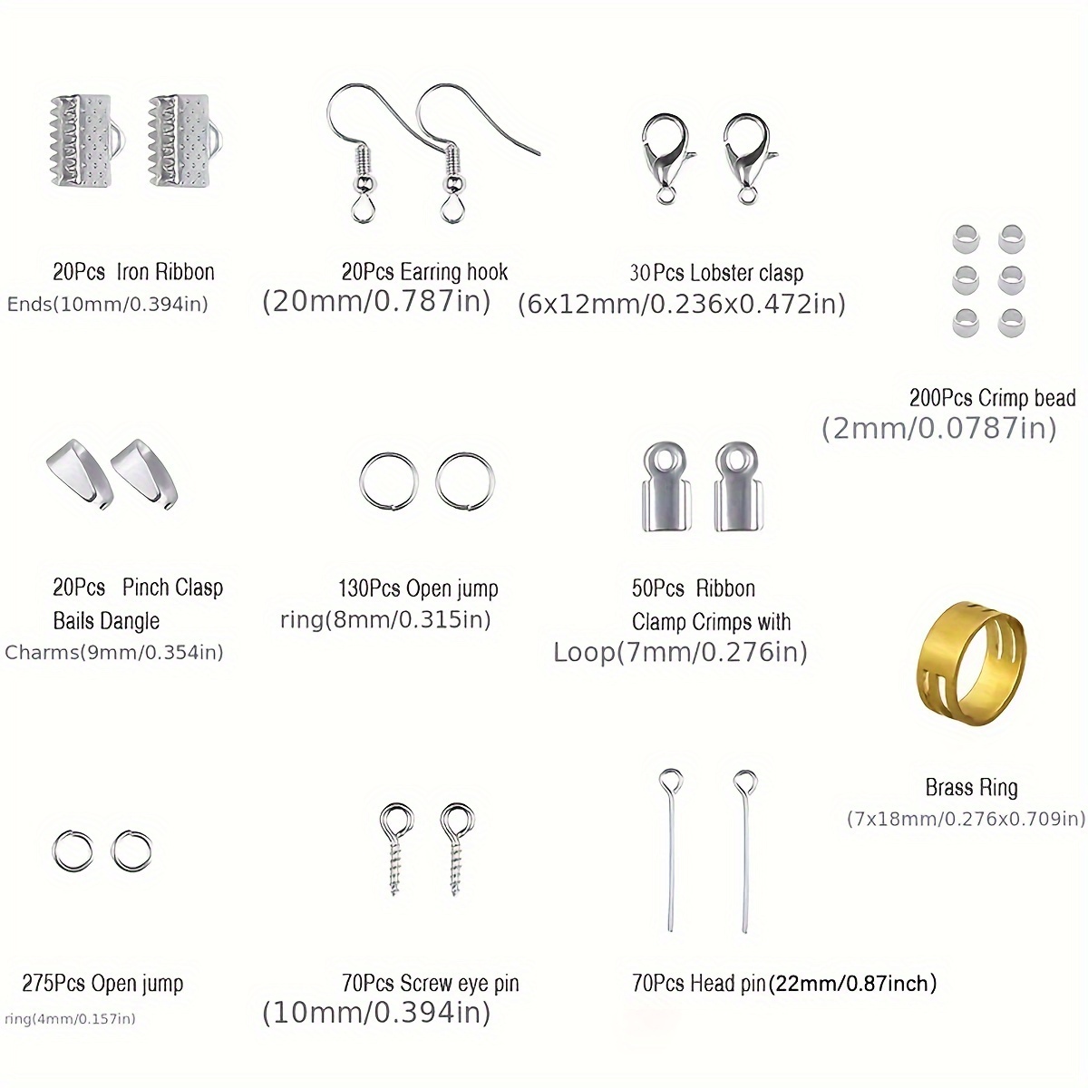 900pcs jewelry making supplies kit earrings necklace Temu United