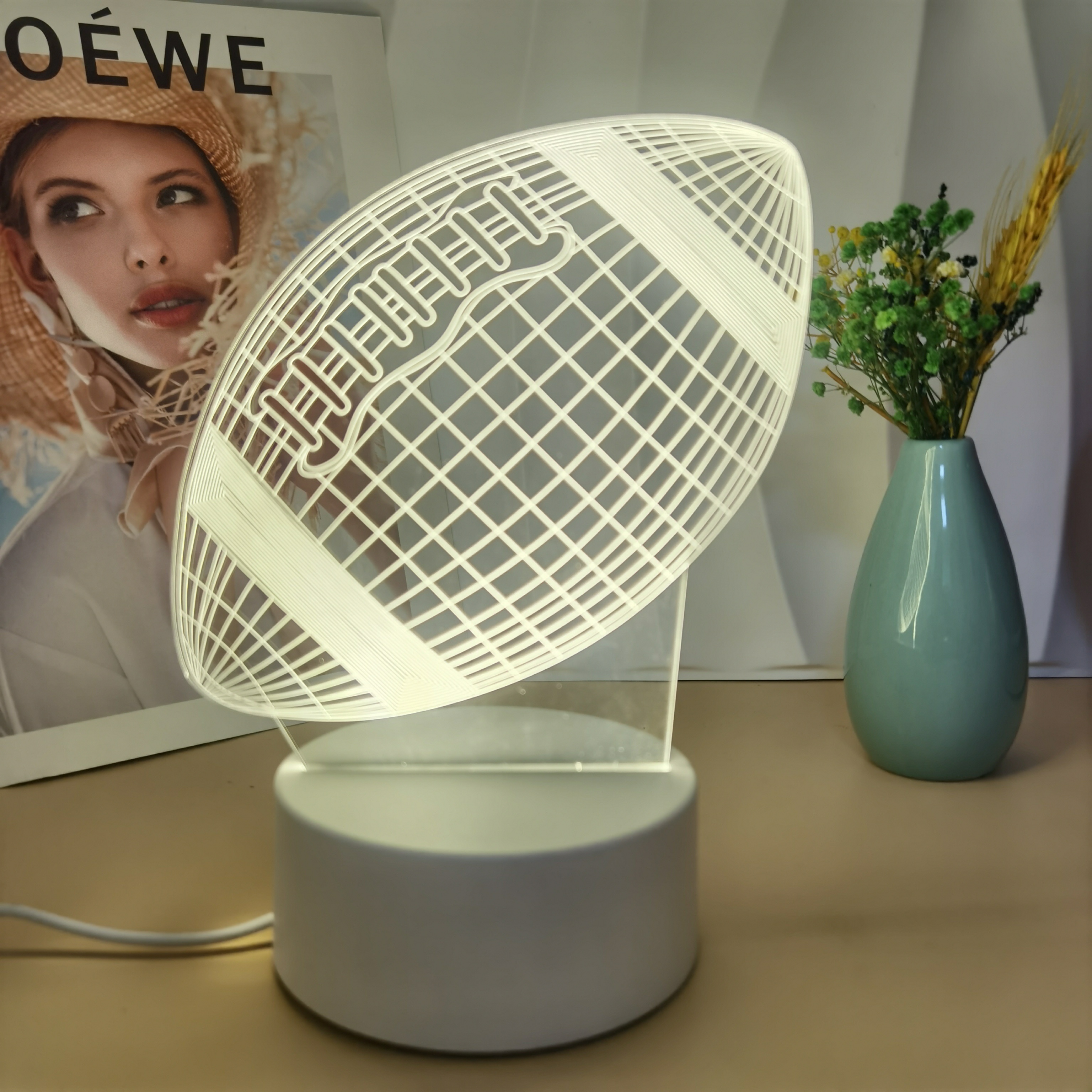 Klarigo® Veilleuse - Lampe LED 3D Illusion - 16 Couleurs - Lampe de bureau  - Lampe de