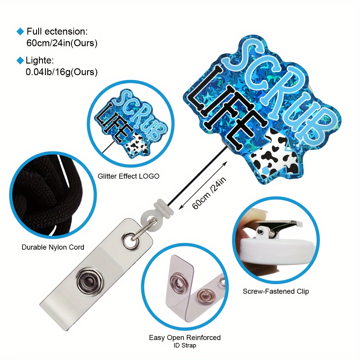 Expandable Blue Flashing Badge Scroll Interesting Medicine - Temu