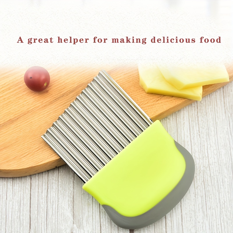 Potato Slicer Cut Potato Grid Artifact Grid Wipe Grid Knife Vegetable Cutter  Wave Knife Cut Flower Knife Gadgets Accessories - Temu