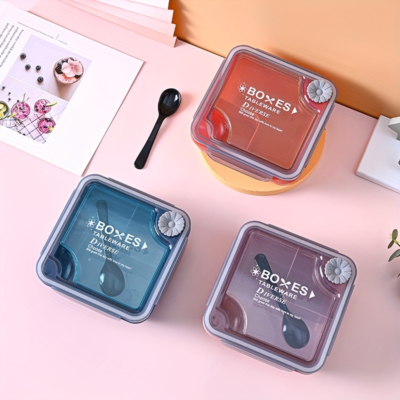 Square Lunch Box Inner Bladder Bento Box Leakproof PP Food Container
