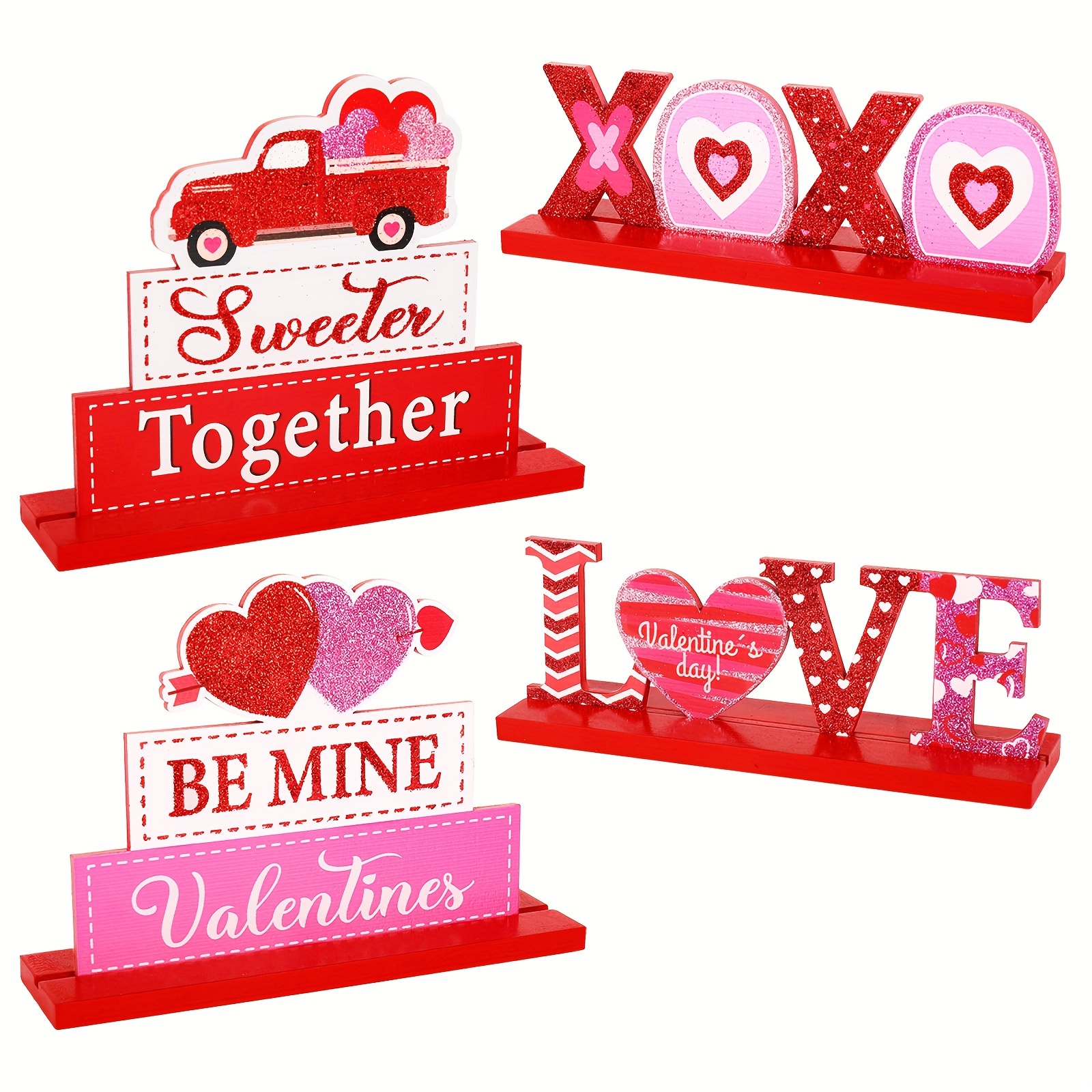  3 PCS Valentine's Day Wooden Sign Table Decor, Happy  Valentine's Tabletop Centerpiece XOXO Be Mine Valentine Decorations for  Tables, Valentine's Day Gifts Wood Love Heart Desk Mantle Shelf Decoration  : Home